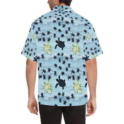 Sea Turtle Pattern Print Design T011 Men Hawaiian Shirt-JorJune