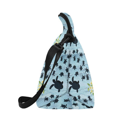 Sea Turtle Pattern Print Design T011 Neoprene Lunch Bag-JorJune