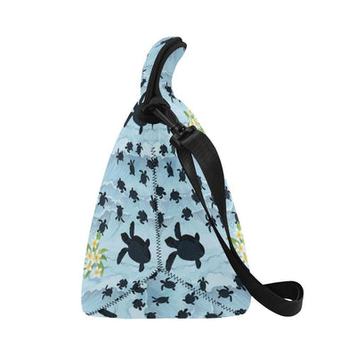 Sea Turtle Pattern Print Design T011 Neoprene Lunch Bag-JorJune