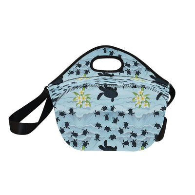 Sea Turtle Pattern Print Design T011 Neoprene Lunch Bag-JorJune