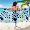 Sea Turtle Pattern Print Design T011 Sarong Pareo Wrap-JORJUNE.COM