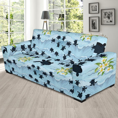 Sea Turtle Pattern Print Design T011 Sofa Slipcover-JORJUNE.COM