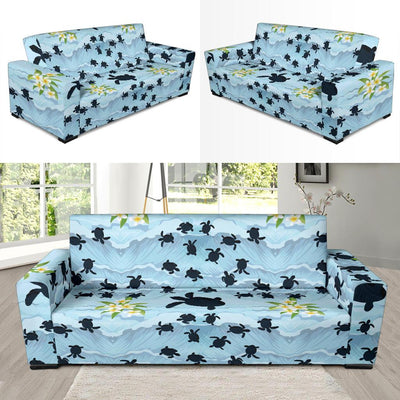 Sea Turtle Pattern Print Design T011 Sofa Slipcover-JORJUNE.COM