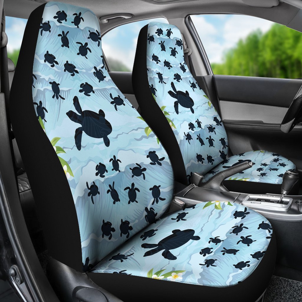Sea Turtle Pattern Print Design T011 Universal Fit Car Seat Covers-JorJune