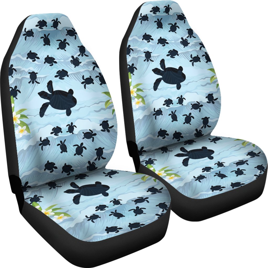 Sea Turtle Pattern Print Design T011 Universal Fit Car Seat Covers-JorJune