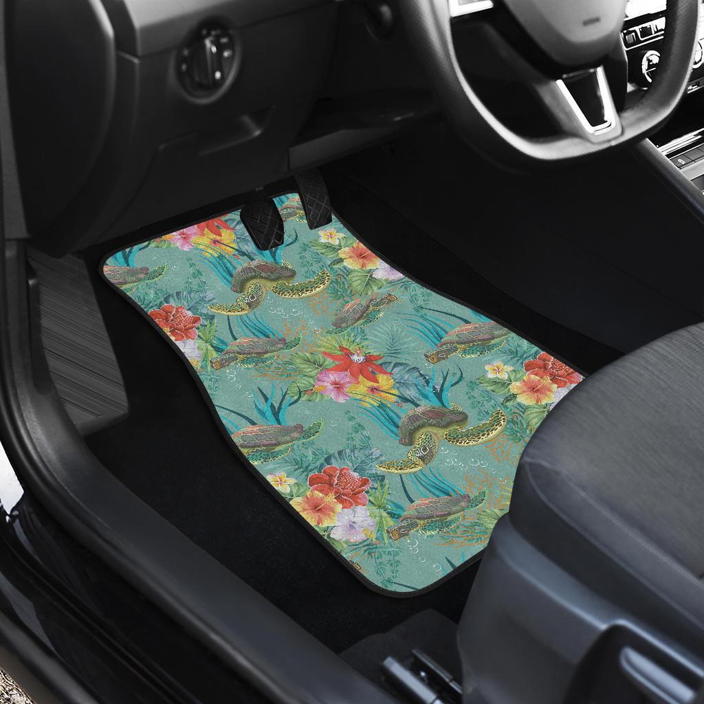 Sea Turtle Pattern Print Design T012 Car Floor Mats-JORJUNE.COM