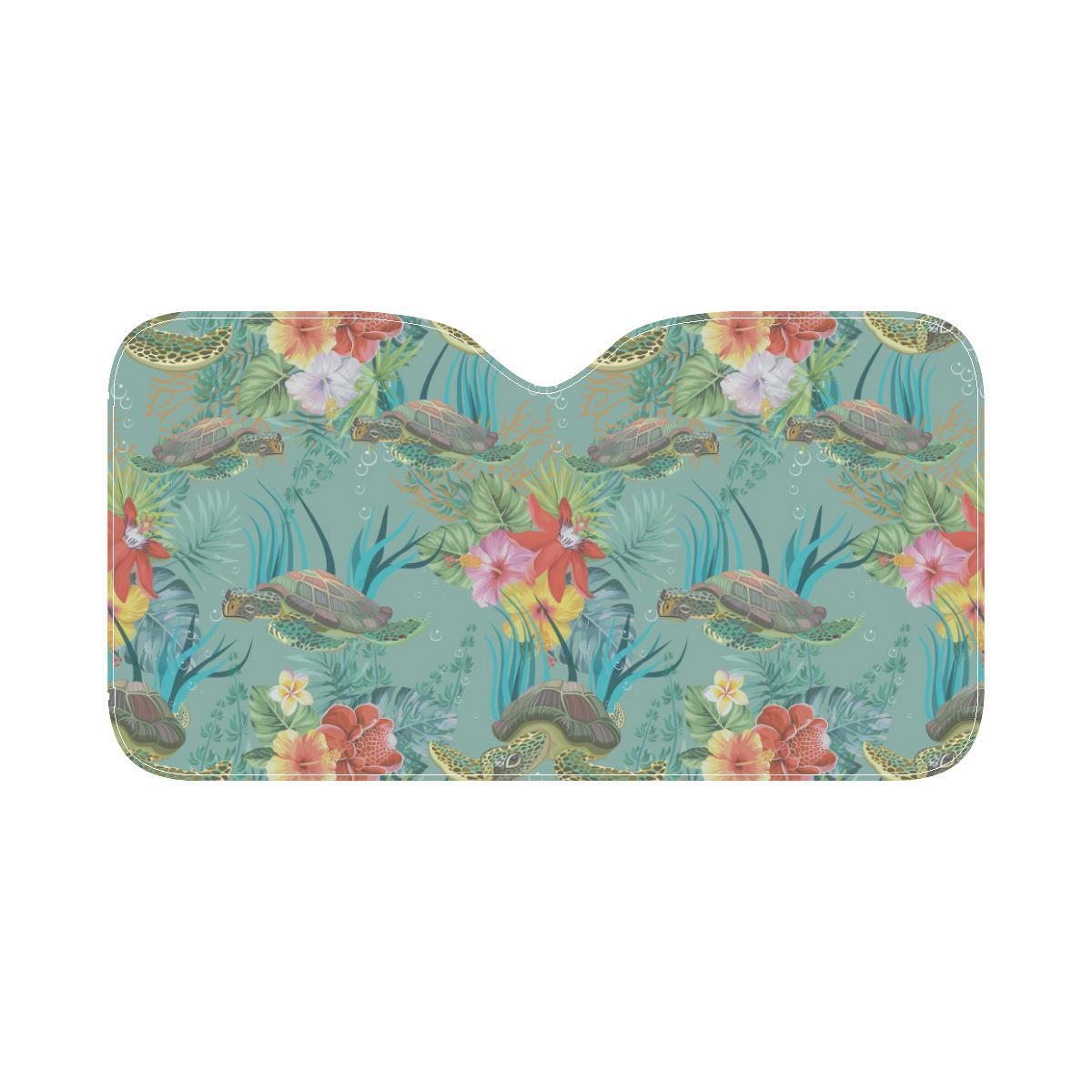 Sea Turtle Pattern Print Design T012 Car Sun Shade-JorJune