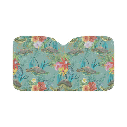 Sea Turtle Pattern Print Design T012 Car Sun Shade-JorJune
