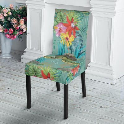 Sea Turtle Pattern Print Design T012 Dining Chair Slipcover-JORJUNE.COM