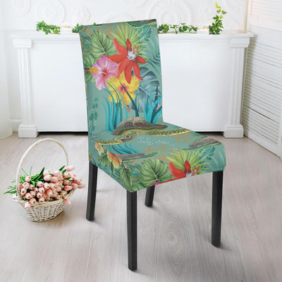 Sea Turtle Pattern Print Design T012 Dining Chair Slipcover-JORJUNE.COM