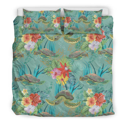 Sea Turtle Pattern Print Design T012 Duvet Cover Bedding Set-JORJUNE.COM