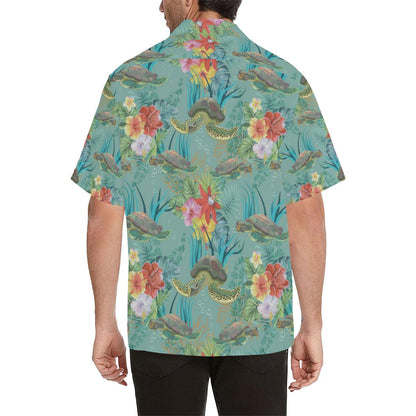 Sea Turtle Pattern Print Design T012 Men Hawaiian Shirt-JorJune