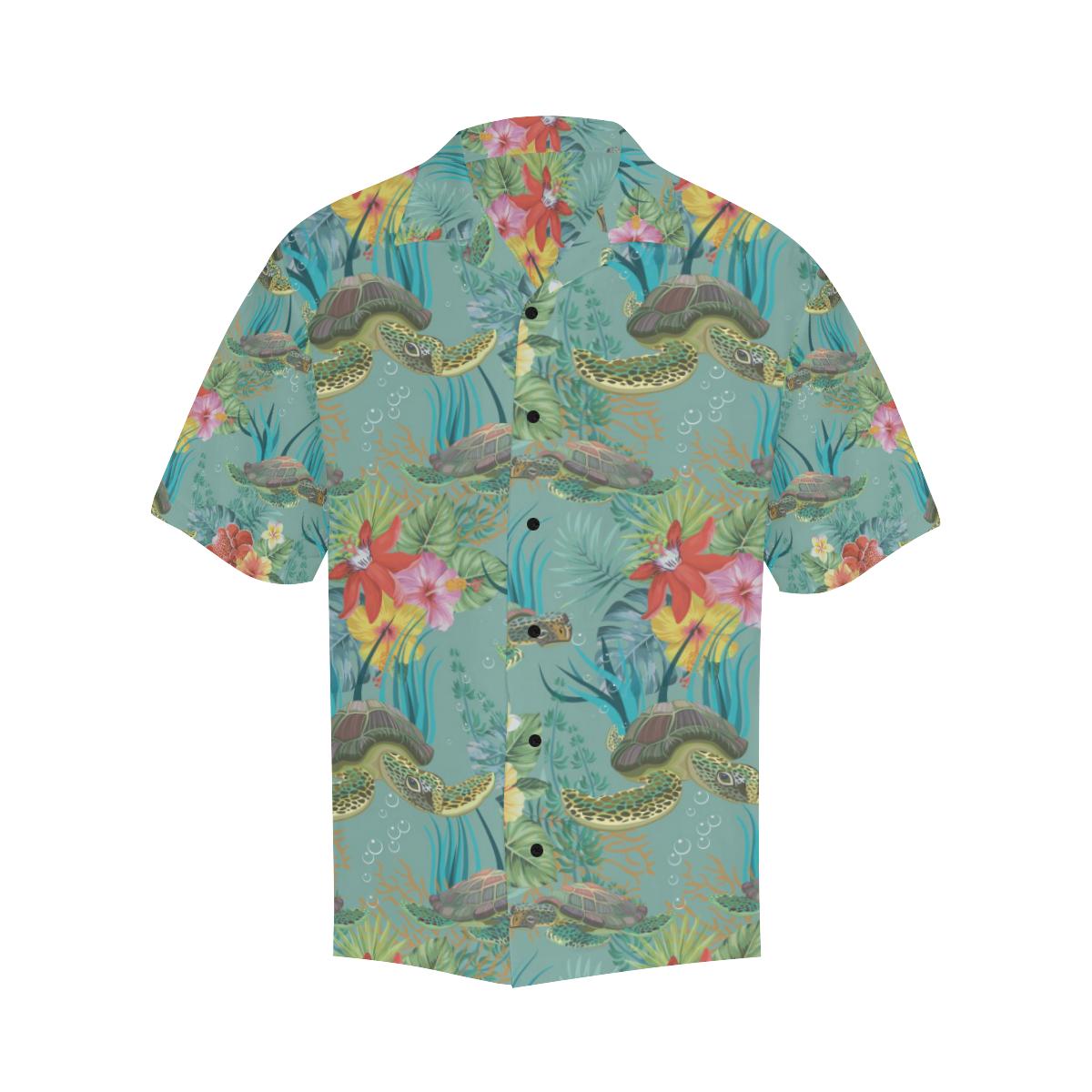 Sea Turtle Pattern Print Design T012 Men Hawaiian Shirt-JorJune