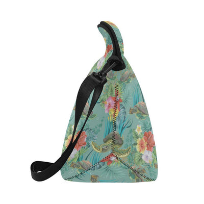 Sea Turtle Pattern Print Design T012 Neoprene Lunch Bag-JorJune