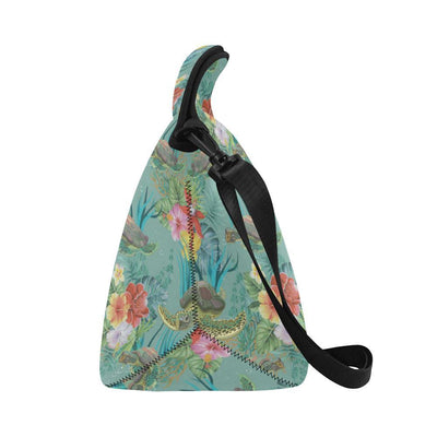 Sea Turtle Pattern Print Design T012 Neoprene Lunch Bag-JorJune