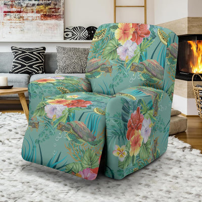 Sea Turtle Pattern Print Design T012 Recliner Slipcover-JORJUNE.COM