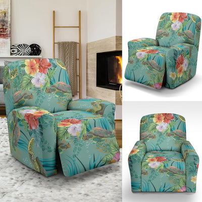 Sea Turtle Pattern Print Design T012 Recliner Slipcover-JORJUNE.COM