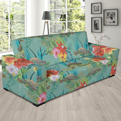 Sea Turtle Pattern Print Design T012 Sofa Slipcover-JORJUNE.COM