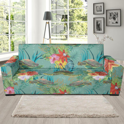 Sea Turtle Pattern Print Design T012 Sofa Slipcover-JORJUNE.COM