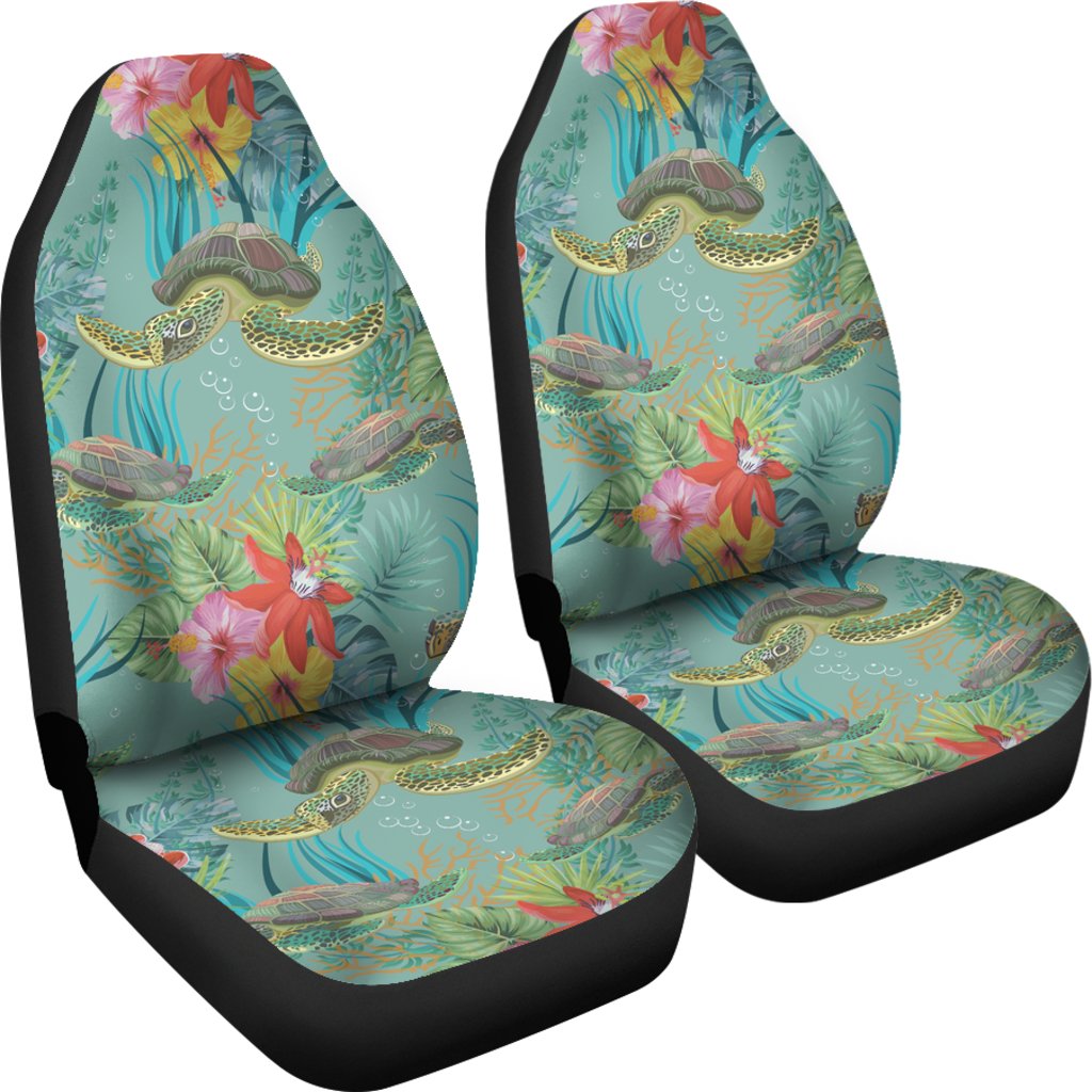 Sea Turtle Pattern Print Design T012 Universal Fit Car Seat Covers-JorJune