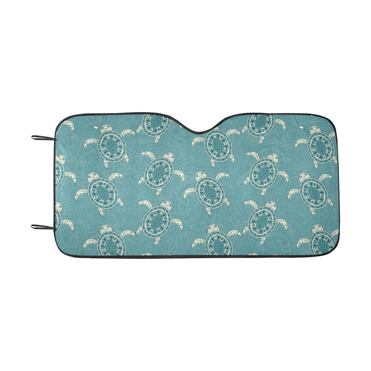 Sea Turtle Pattern Print Design T02 Car Sun Shade-JorJune