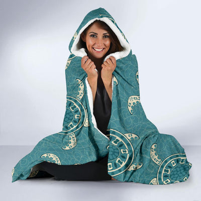 Sea Turtle Pattern Print Design T02 Hooded Blanket-JORJUNE.COM