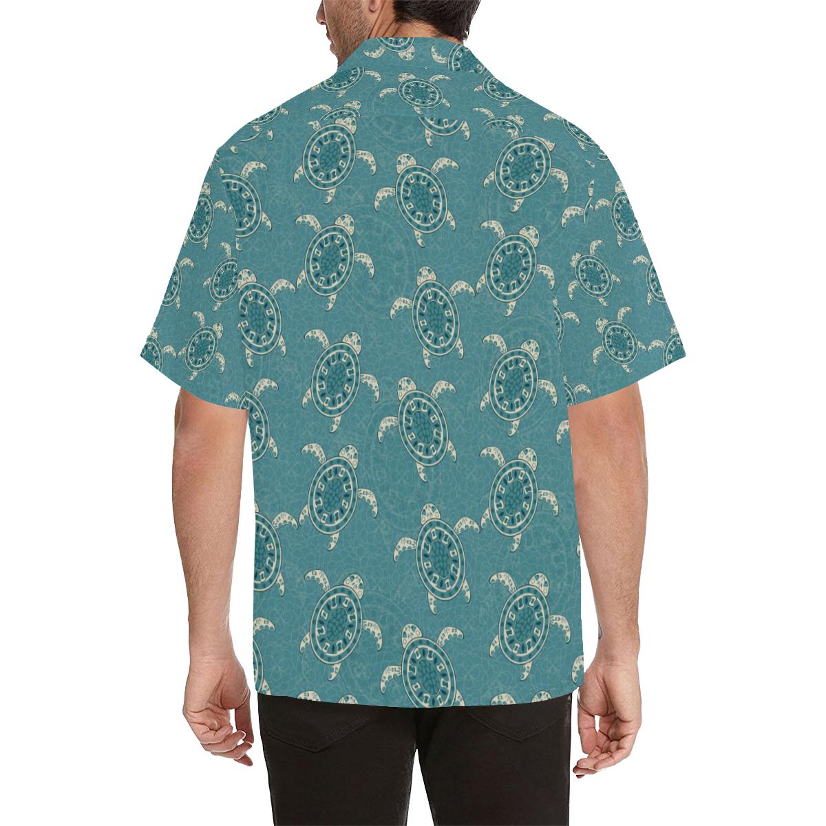 Sea Turtle Pattern Print Design T02 Men Hawaiian Shirt-JorJune