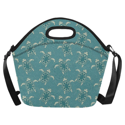 Sea Turtle Pattern Print Design T02 Neoprene Lunch Bag-JorJune