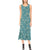 Sea Turtle Pattern Print Design T02 Sleeveless Open Fork Long Dress