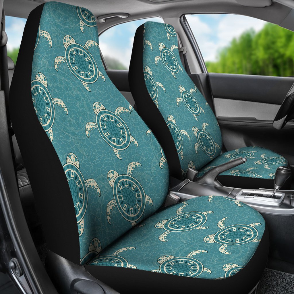 Sea Turtle Pattern Print Design T02 Universal Fit Car Seat Covers-JorJune