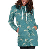 Sea Turtle Pattern Print Design T02 Women Hoodie Dress