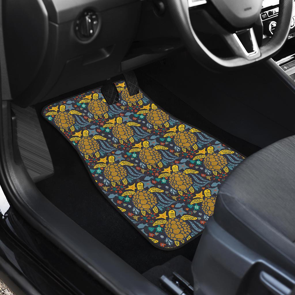 Sea Turtle Pattern Print Design T03 Car Floor Mats-JORJUNE.COM