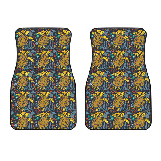 Sea Turtle Pattern Print Design T03 Car Floor Mats-JORJUNE.COM