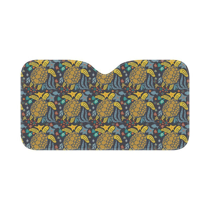 Sea Turtle Pattern Print Design T03 Car Sun Shade-JorJune