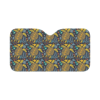 Sea Turtle Pattern Print Design T03 Car Sun Shade-JorJune