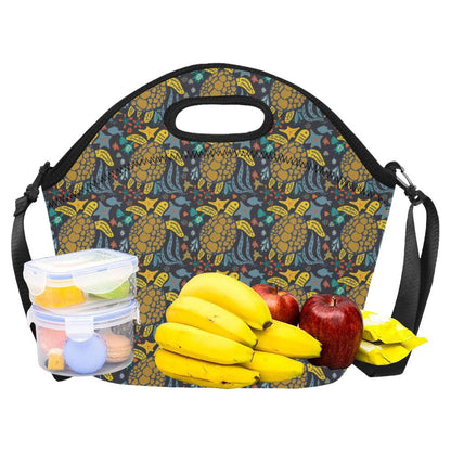 Sea Turtle Pattern Print Design T03 Neoprene Lunch Bag-JorJune