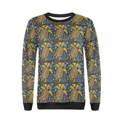 Sea Turtle Pattern Print Design T03 Women Long Sleeve Sweatshirt-JorJune