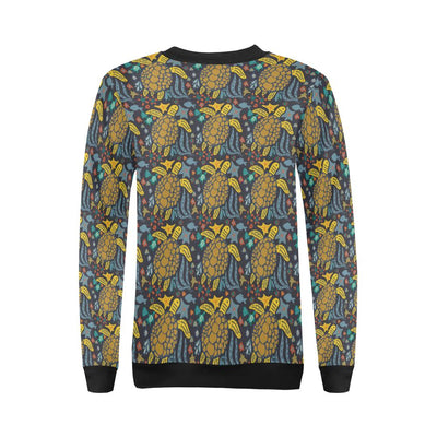 Sea Turtle Pattern Print Design T03 Women Long Sleeve Sweatshirt-JorJune