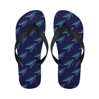 Sea Turtle Pattern Print Design T04 Flip Flops-JorJune