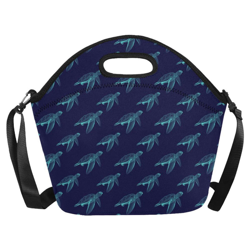 Sea Turtle Pattern Print Design T04 Neoprene Lunch Bag-JorJune