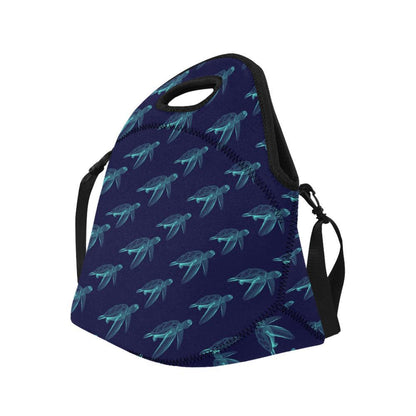 Sea Turtle Pattern Print Design T04 Neoprene Lunch Bag-JorJune