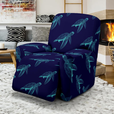 Sea Turtle Pattern Print Design T04 Recliner Slipcover-JORJUNE.COM