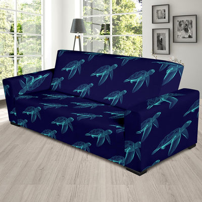 Sea Turtle Pattern Print Design T04 Sofa Slipcover-JORJUNE.COM