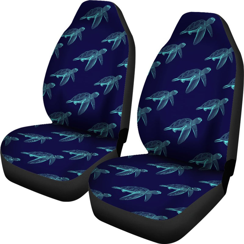 Sea Turtle Pattern Print Design T04 Universal Fit Car Seat Covers-JorJune