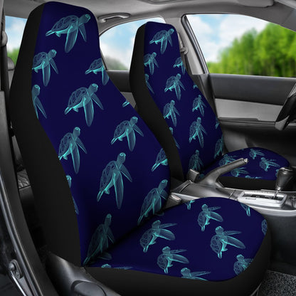 Sea Turtle Pattern Print Design T04 Universal Fit Car Seat Covers-JorJune