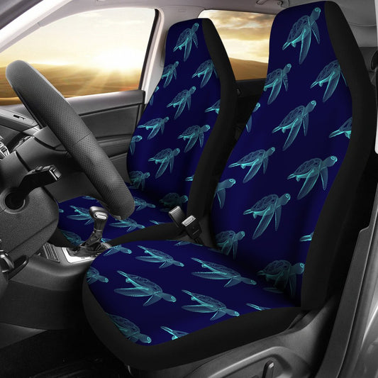 Sea Turtle Pattern Print Design T04 Universal Fit Car Seat Covers-JorJune