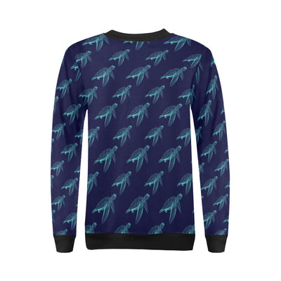 Sea Turtle Pattern Print Design T04 Women Long Sleeve Sweatshirt-JorJune