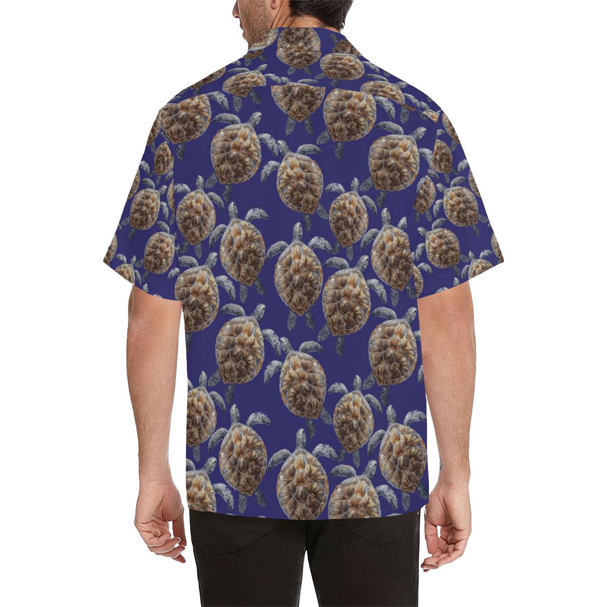 Sea Turtle Pattern Print Design T05 Men Hawaiian Shirt-JorJune