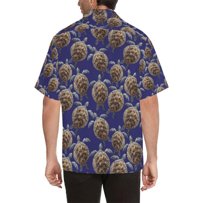 Sea Turtle Pattern Print Design T05 Men Hawaiian Shirt-JorJune
