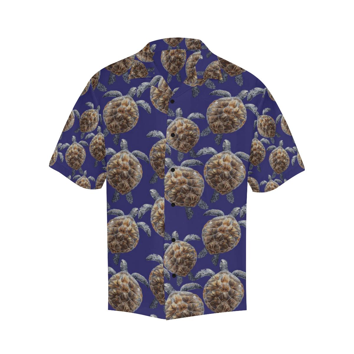 Sea Turtle Pattern Print Design T05 Men Hawaiian Shirt-JorJune